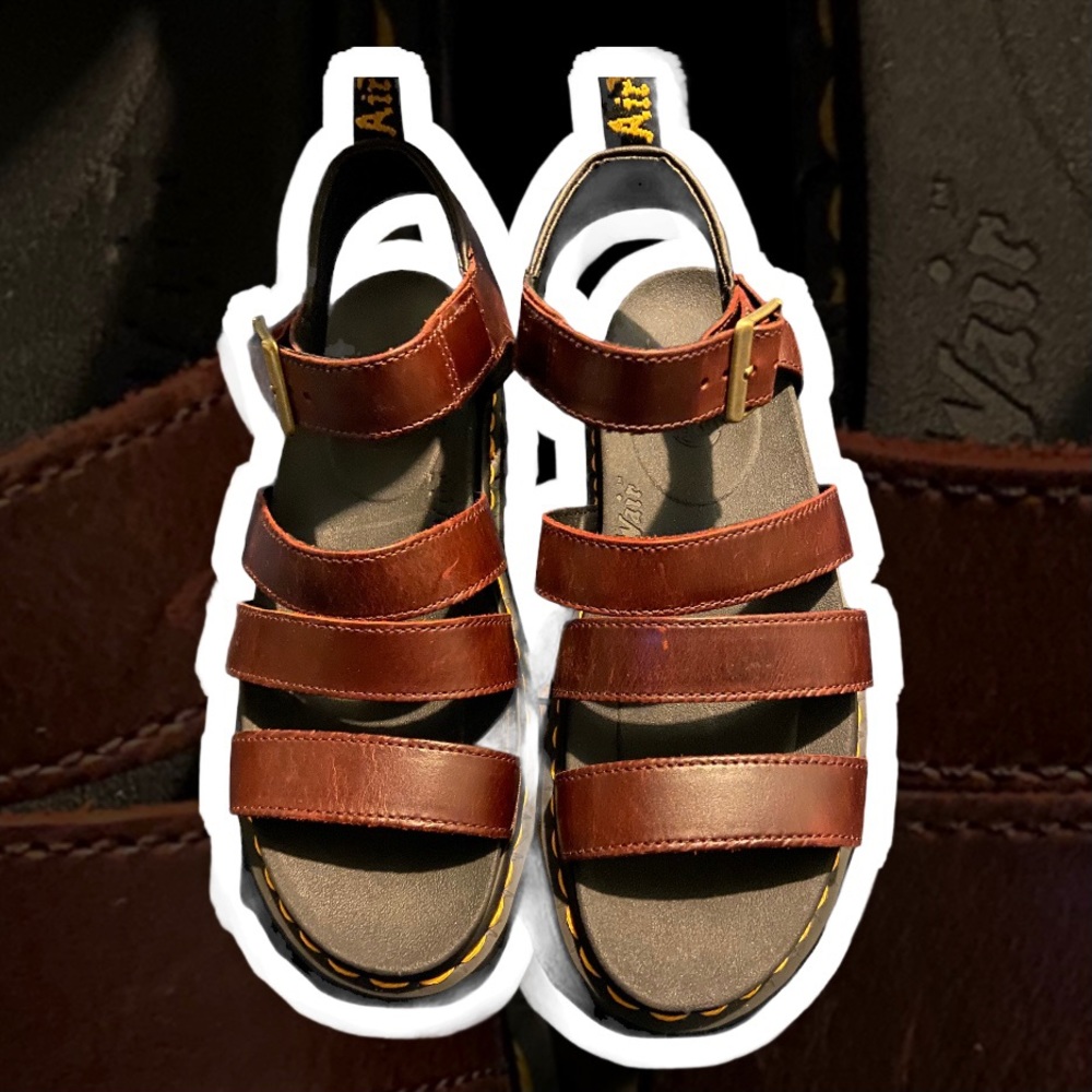 DR.MARTENS BLAIRE BRANDO LEATHER GLADIATOR SANDALS